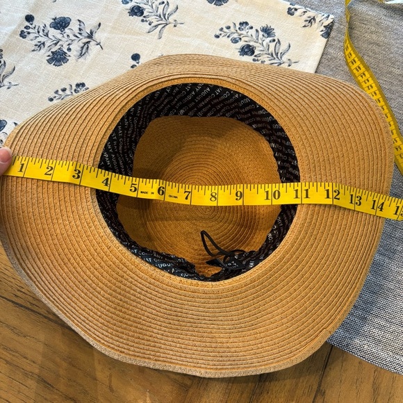 August Hat Company Women’s Wide Brim Summer Hat with Straw Bow - Picture 10 of 12